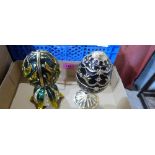 Two 'Faberge' style musical eggs