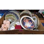 Two boxes of ceramics and tea ware