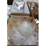 Two boxes of glassware and ceramics