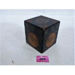 Attrib: the Omega Workshop - A treen box painted in typical 'Bloomsbury' manner. Appears unsigned.