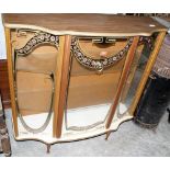 A 1950's 'retro' china display cabinet. 36'' wide