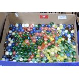 A collection of glass marbles