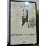 An advertising lithograph for Krug Champagne. 27'' x 17''