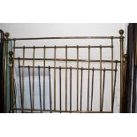 A Victorian 5' brass bedstead