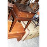 A 1970's nest of occasional tables and a Stag bedside table