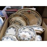 Two boxes of dinnerware and other ceramics