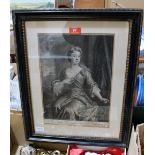 An 18th century portrait engraving after Kneller of The Right Honourable Ann Lady Torrington. 14'' x