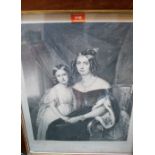An early 19th century portrait engraving in a rosewood frame. Inscribed verso. 21'' x 16''