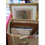 A box of miscellaneous pictures