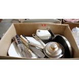 A box of kitchenalia