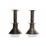 PAIR OF SILVER TABLE CANDLESTICKS maker Charles Edwards,