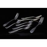 LOT OF CONTINENTAL SILVER CUTLERY comprising two table forks,