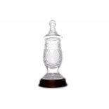 AMENDMENT GOLF INTEREST: CUT CRYSTAL PRESENTATION TROPHY URN AND COVER