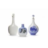 THREE ROYAL COPENHAGEN CERAMICS to include a bottle neck blackberry decorated vase,