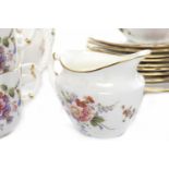 ROYAL CROWN DERBY 'DERBY POSIES' PART TEA SERVICE to comprise eight coffee cups and saucers,