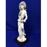 GUISEPPE ARMANI FLORENCE FIGURE FOR CAPODIMONTE OF 'LARA' on oval wooden base;