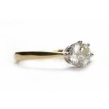 DIAMOND SOLITAIRE RING the round brilliant cut diamond of approximately 0.