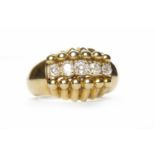 MID TWENTIETH CENTURY DIAMOND FIVE STONE RING manufactured in Paris,