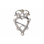 EIGHTEENTH CENTURY SCOTTISH PROVINCIAL SILVER LUCKENBOOTH PIN openwork and with contemporary