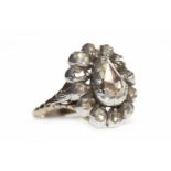 IMPRESSIVE EIGHTEENTH CENTURY DIAMOND CLUSTER RING c.