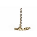 NINE CARAT GOLD OVAL LINK NECKLACE the flat oval link chain of 26 inches long,