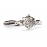 DIAMOND CLUSTER RING set with round brilliant cut diamonds totalling approximately 0.