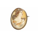 NINE CARAT GOLD MOUNTED CAMEO BROOCH 8g