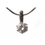 DIAMOND SINGLE STONE PENDANT set with a round brilliant cut diamond of approximately 1.