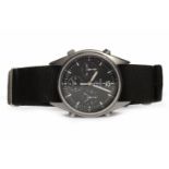 GENTLEMAN'S SEIKO MILITARY ISSUE QUARTZ WRIST WATCH the round black dial with luminous hour markers,