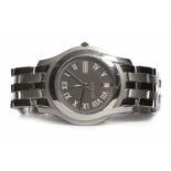 TWO GENTLEMAN'S GUCCI STAINLESS STEEL QUARTZ WRIST WATCHES comprising a bi colour example with