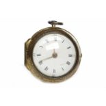 GILT CASED EIGHTEENTH CENTURY PAIR CASED POCKET WATCH the movement signed Ch' Summers, London, 664,