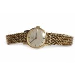 LADY'S OMEGA NINE CARAT GOLD MANUAL WIND WRIST WATCH purchased 1971, movement number 2594.