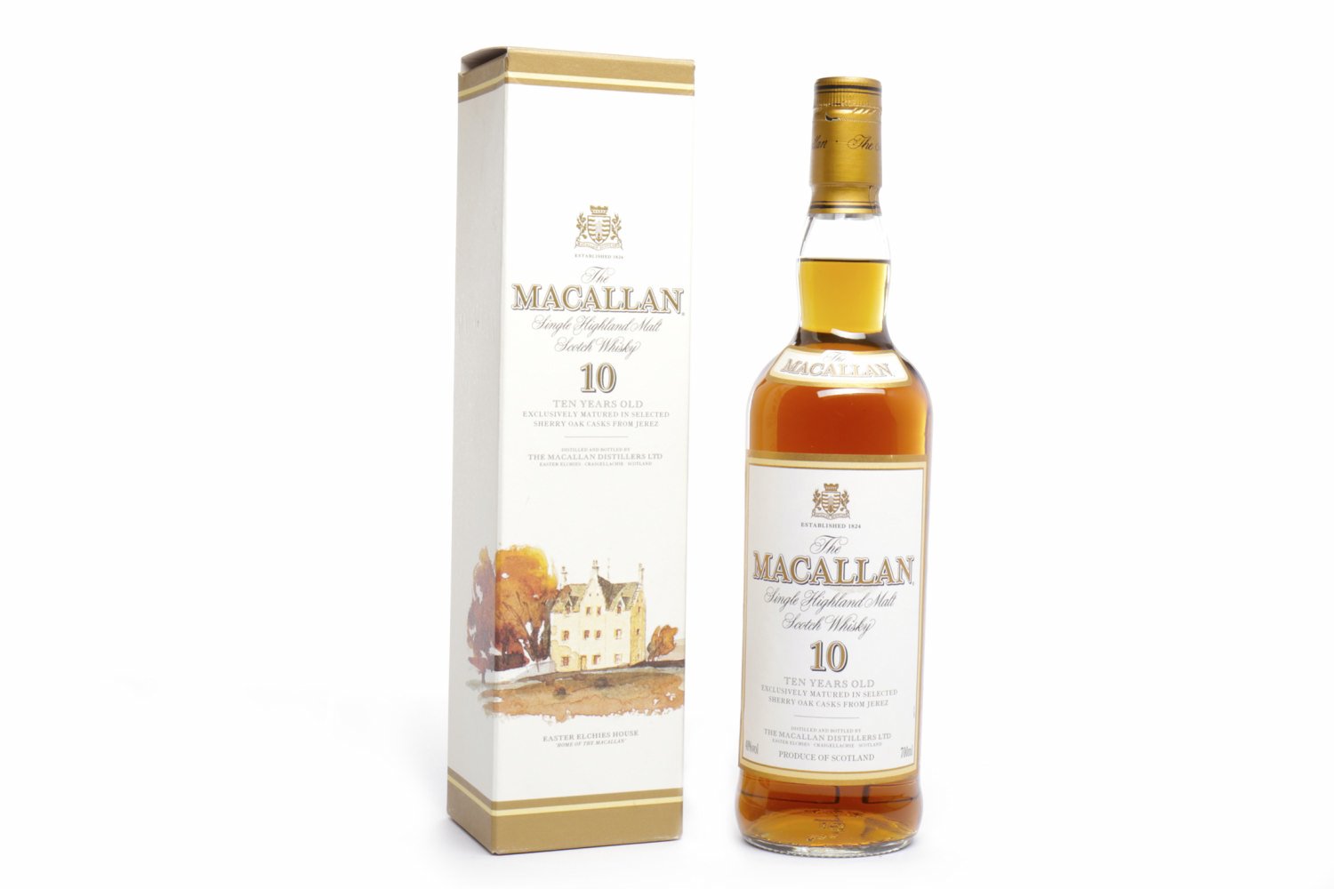 MACALLAN 10 YEARS OLD Active. Craigellachie, Moray. Matured in sherry wood.