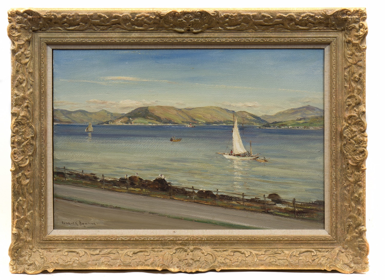 * PATRICK DOWNIE RSW (SCOTTISH 1854 - 1945), SEPTEMBER, FIRTH OF CLYDE oil on panel,