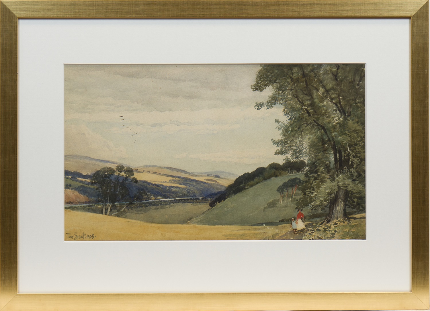 TOM SCOTT RSA RSW (SCOTTISH 1854 - 1927), RAEBURN'S MEADOW, SELKIRK watercolour on paper,