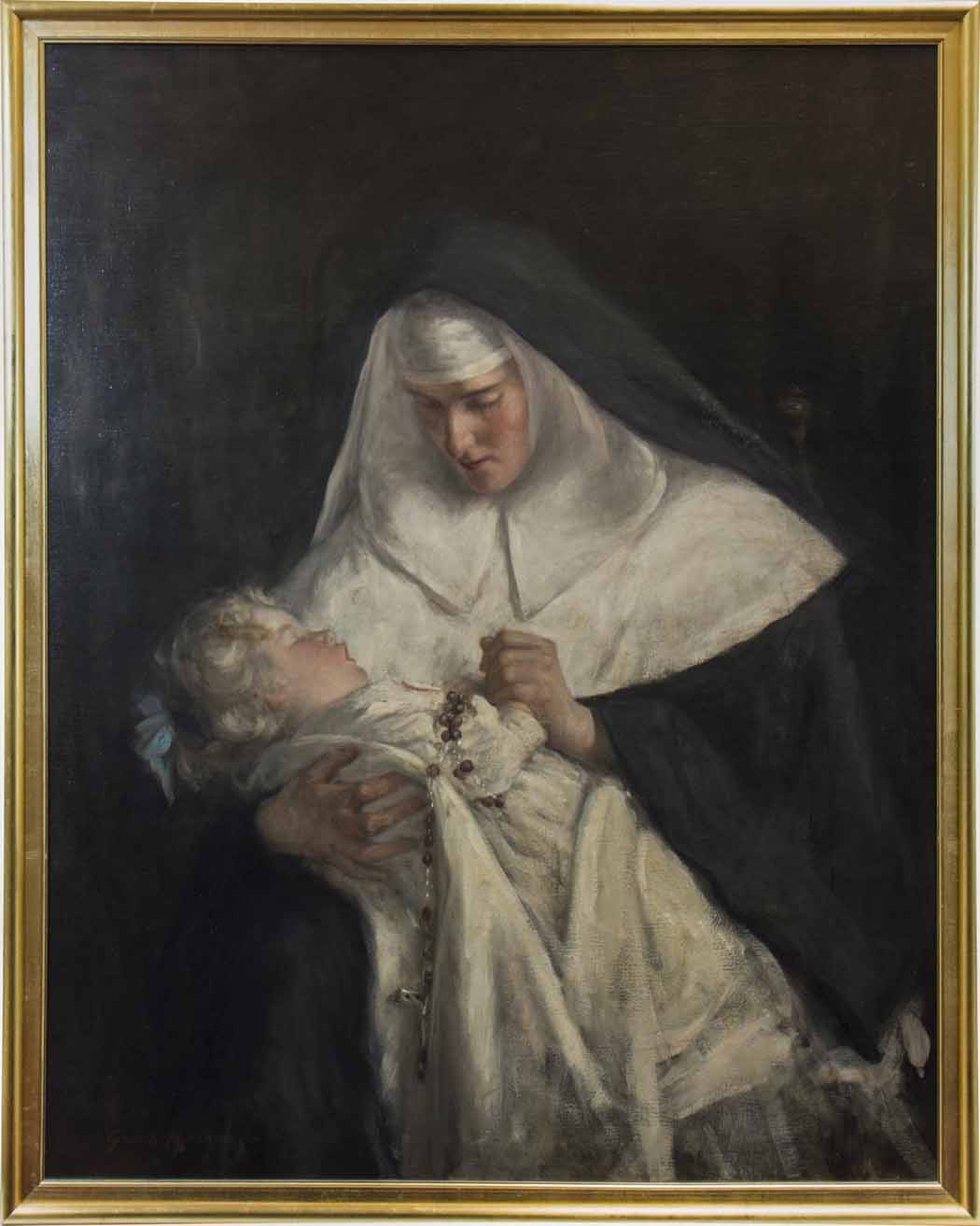 ROBERT GEMMELL HUTCHISON RSA RBA ROI RSW (SCOTTISH 1855-1936), A SISTER OF MERCY (1910),