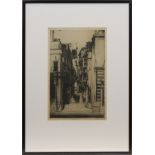 * SIR DAVID YOUNG CAMERON RA RSA (SCOTTISH 1865 - 1945), BACKSTREETS drypoint etching,