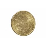 GOLD UNITED STATES OF AMERICA $20 TWENTY DOLLARS COIN DATED 1898 33.