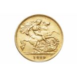 GOLD HALF SOVEREIGN DATED 1913