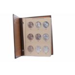 BOOK OF USA SILVER DOLLAR COINS with 36 coins dating from 1986 onwards