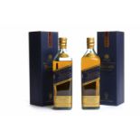 JOHNNIE WALKER BLUE LABEL (2) Blended Scotch Whisky Bottle no. Q451286JW and Q452273JW.