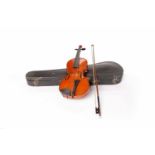 20TH CENTURY VIOLIN the 14 inch two-piece back with impressed 'Paganini' mark,