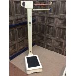 JOHN WHITE & SONS MEDICAL SCALES serial no 757 S, to weight up to 280lb,