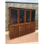 SKOVBY DANISH ROSEWOOD DISPLAY CABINET