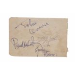 BEATLES INTEREST: AUTOGRAPHS OF JOHN LENNON, RINGO STARR,