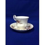 ROYAL ALBERT LAVENDER ROSE TEA WARE including milk, sugar, six side plates, six saucers,