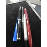 LOT OF PENS including a Parker Duofold with a 14ct gold nib