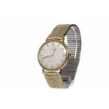 GENTLEMAN'S OMEGA GENEVE GOLD PLATED AUTOMATIC WRIST WATCH the round silver coloured dial with