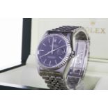 GENTLEMAN'S ROLEX OYSTER PERPETUAL DATEJUST STAINLESS STEEL AUTOMATIC WRIST WATCH original purchase