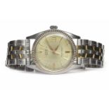 GENTLEMAN'S ROLEX OYSTER PERPETUAL DATEJUST STAINLESS STEEL WRIST WATCH serial number 896609,